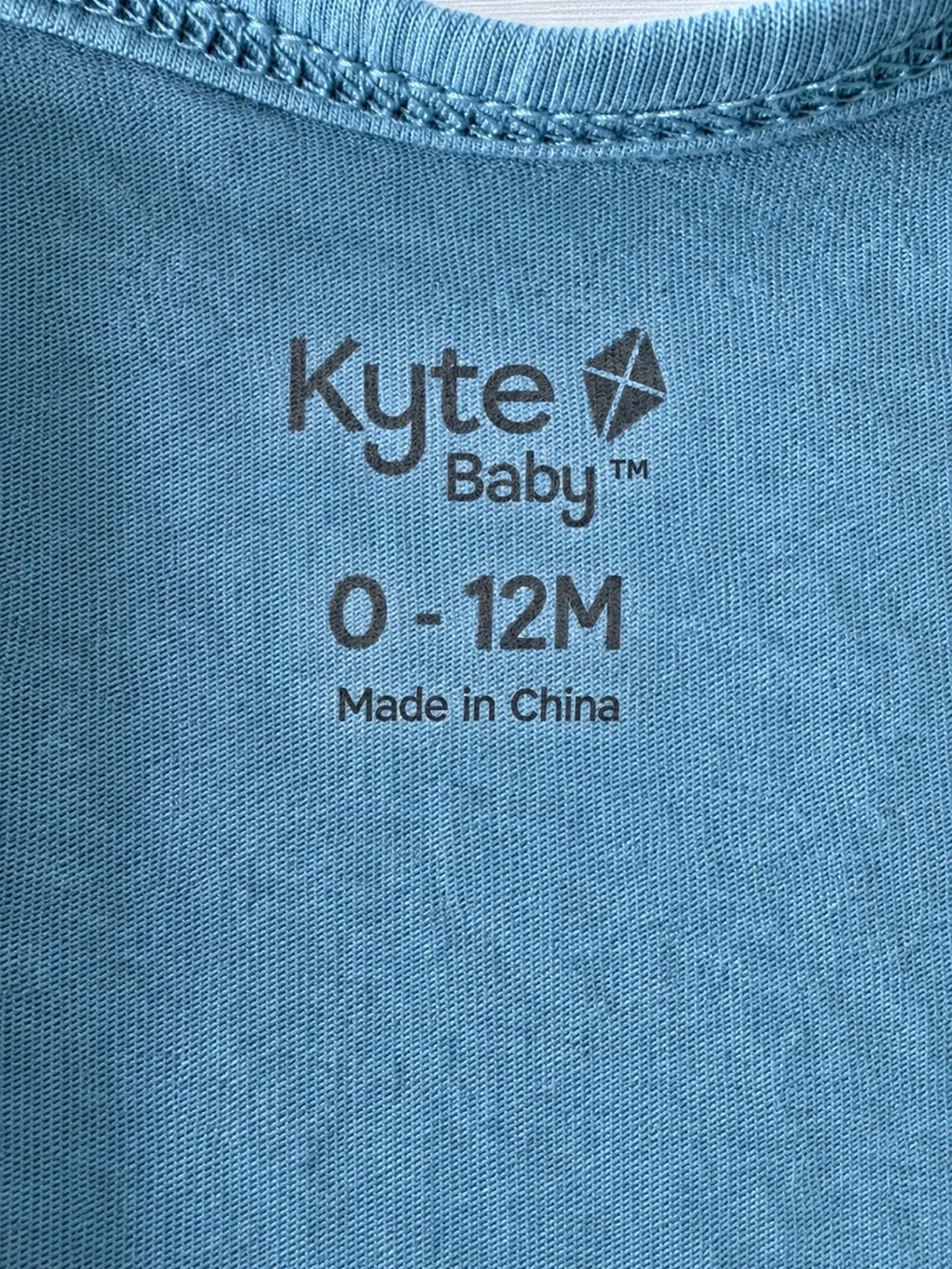 Kyte Baby Peony Dusty Blue Bamboo Bodysuit Onesie 6–12M Floral